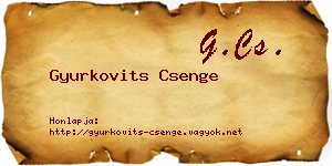 Gyurkovits Csenge névjegykártya